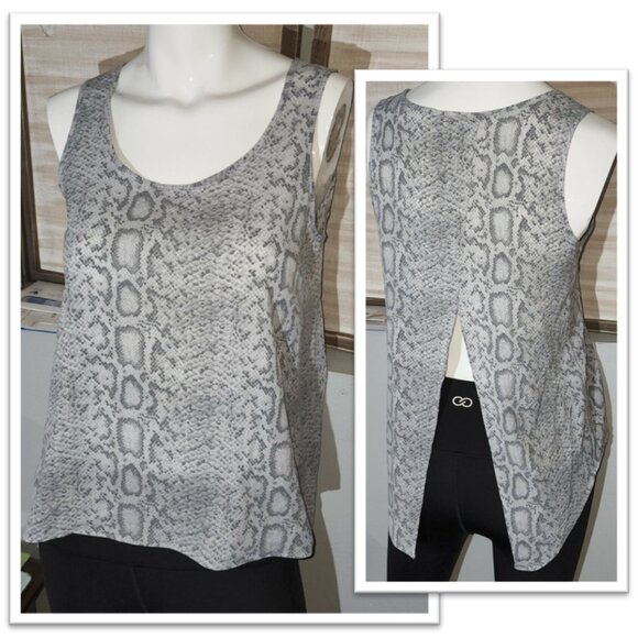 ATTENTION Snakeskin Split Back Shell Tank NWT! - Size XS - Picture 1 of 16